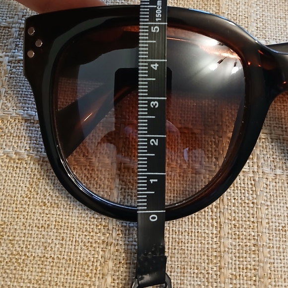 Dark Brown Sunglasses with 3 Studs on Sides - Picture 10 of 10